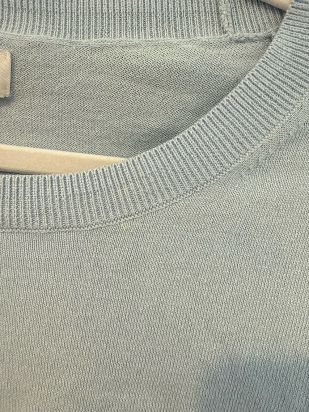 J. Crew Pale Blue Long Sleeve Crewneck Top - Picture 3 of 3